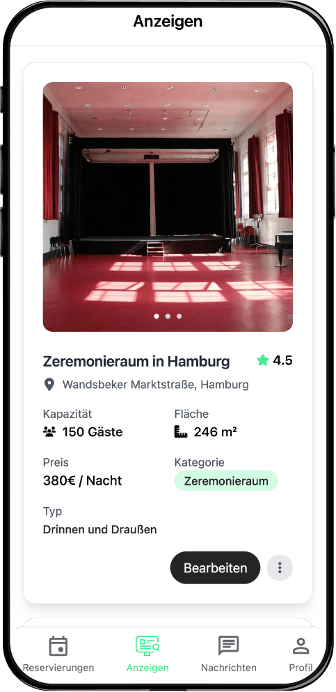 Booking feature