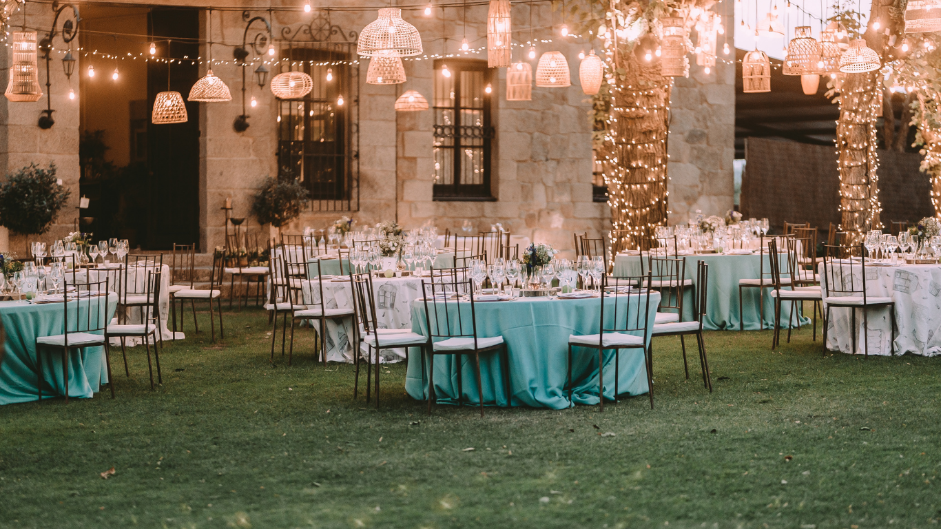 Rotating event venue backgrounds